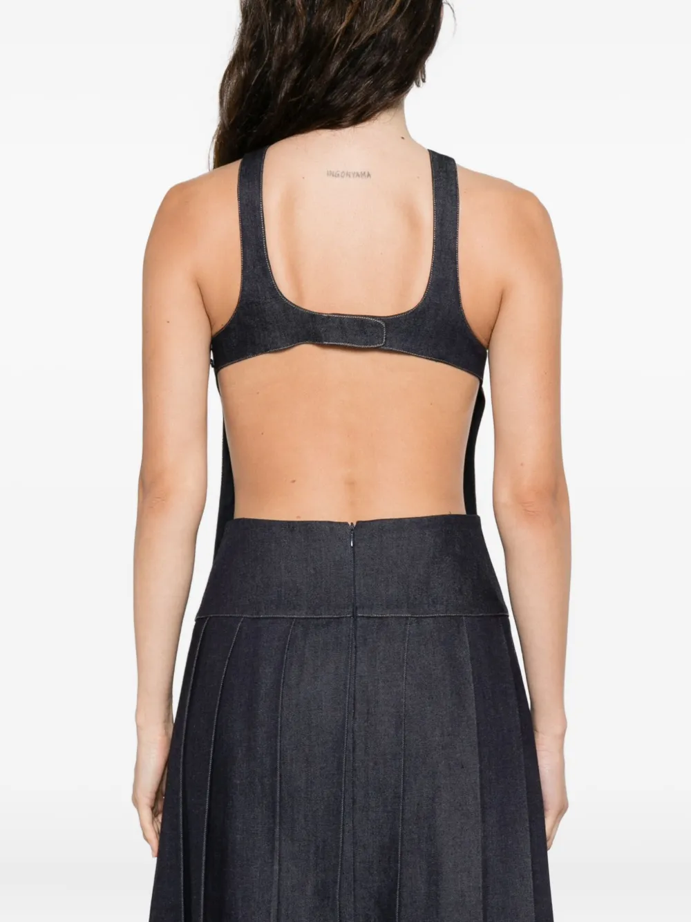 Alfie Open-back Tank Top In Blue