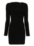 David Koma cut-out ribbed dress - Black