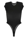 WARDROBE.NYC sheer cap-sleeve bodysuit - Black