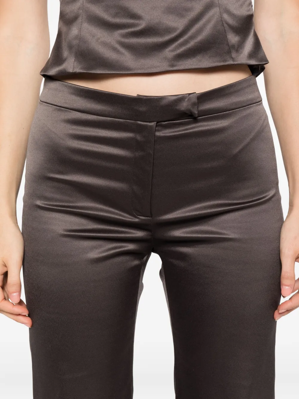 Alfie Bell Flared Trousers In Gray