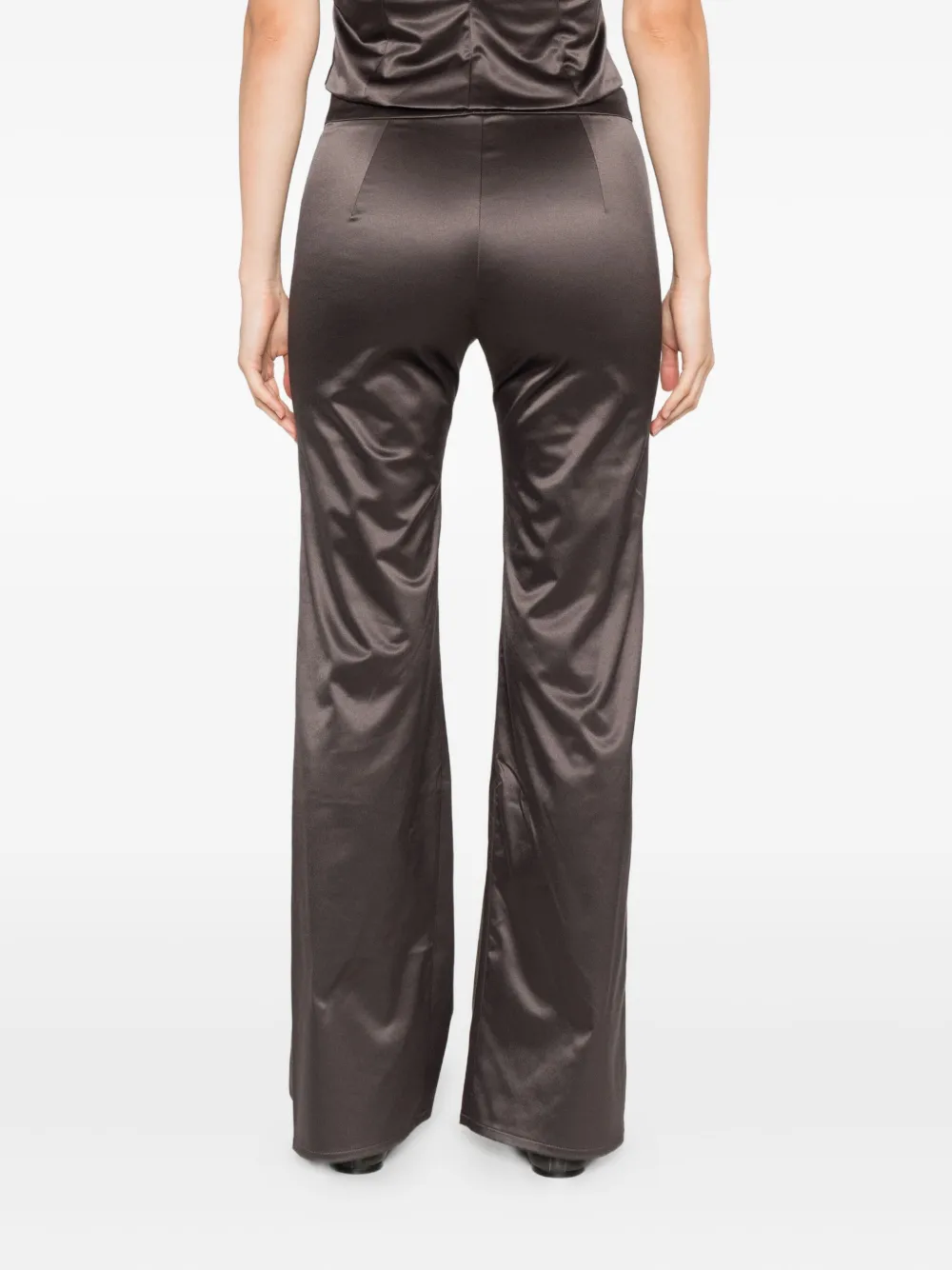 Alfie Bell Flared Trousers In Gray