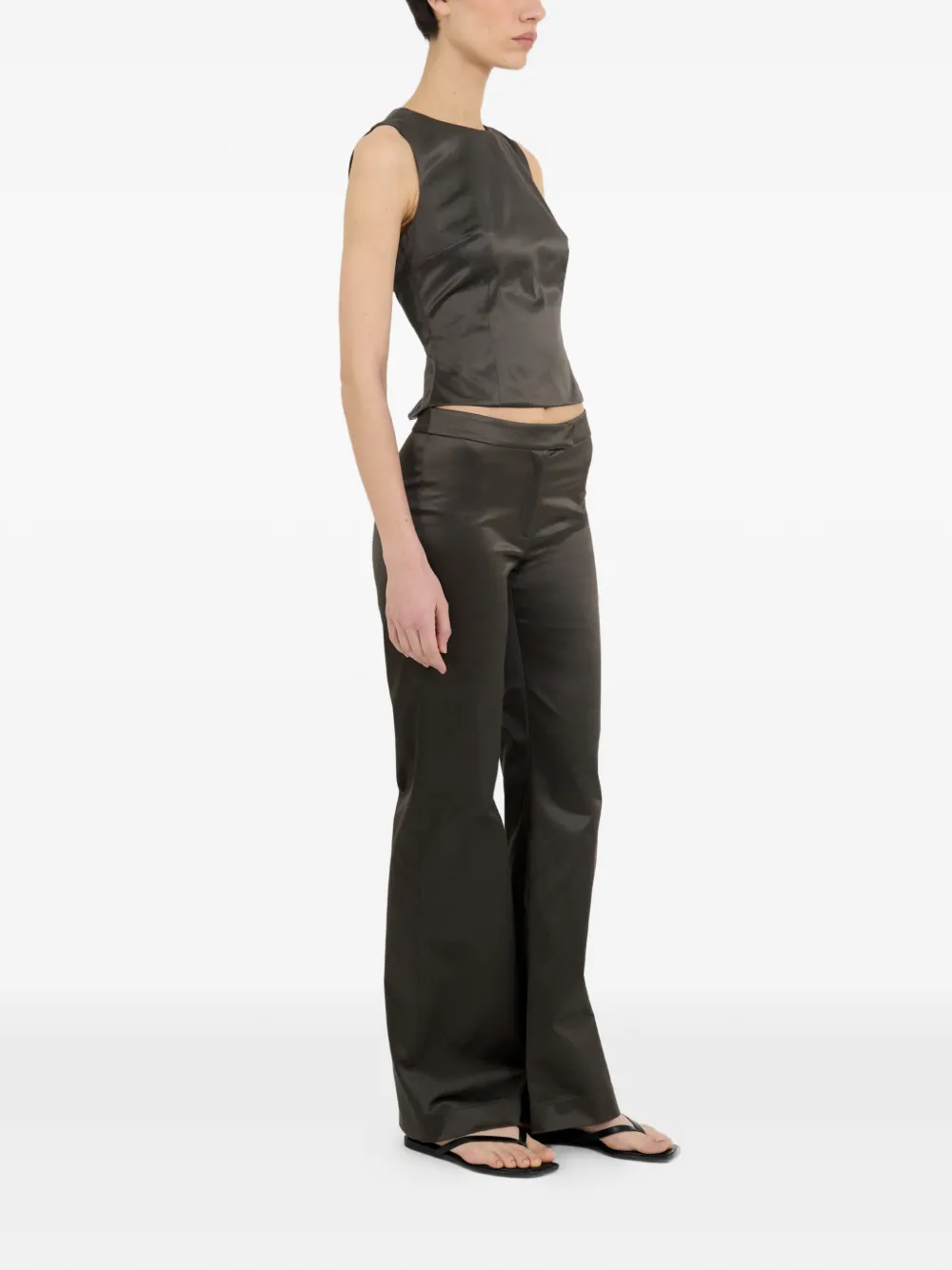  Alfie Bell Flared Trousers - Grey 