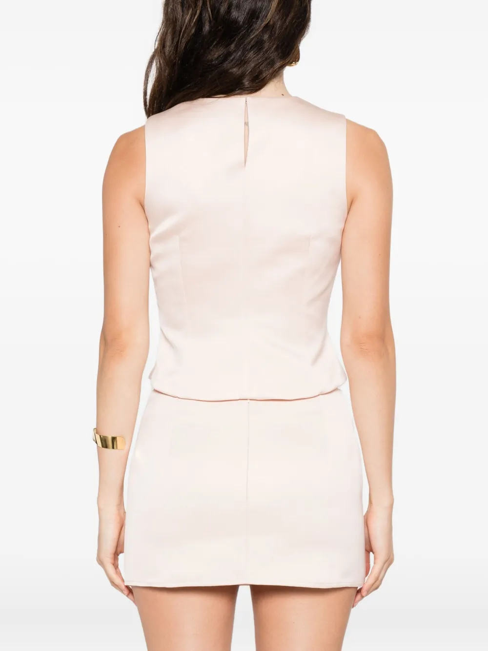 Alfie Nori Satin Tank Top In Neutral
