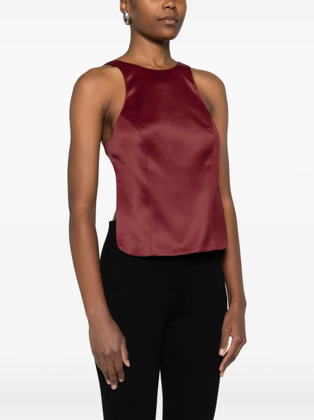Alfie Open-back Tank Top In Red
