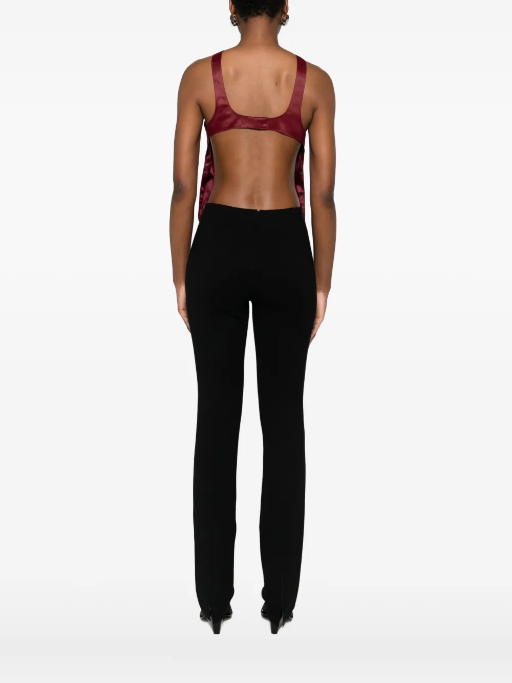 Alfie Open-back Tank Top In Red