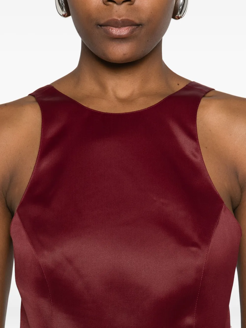 Alfie Open-back Tank Top In Red