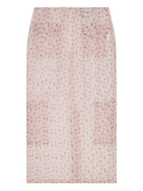 ALFIE Valletta rose-print midi skirt