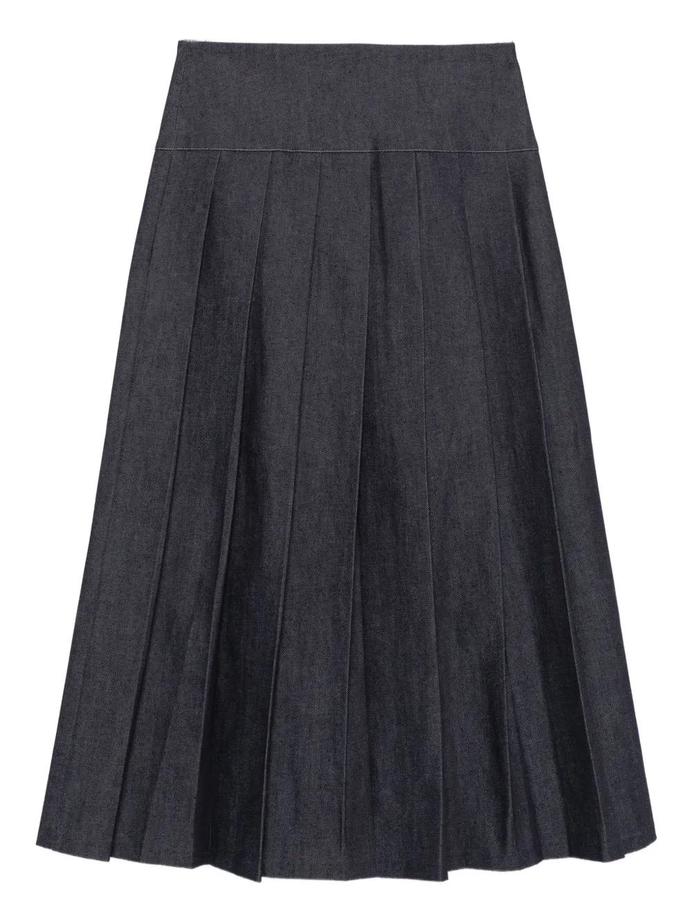 ALFIE falda midi de mezclilla con pliegues | azul | Image 1