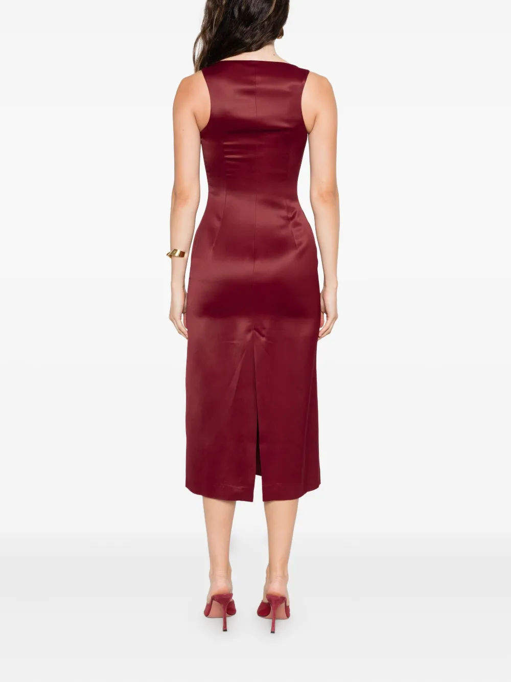 Alfie Haya Sleeveless Midi Dress In Burgundy