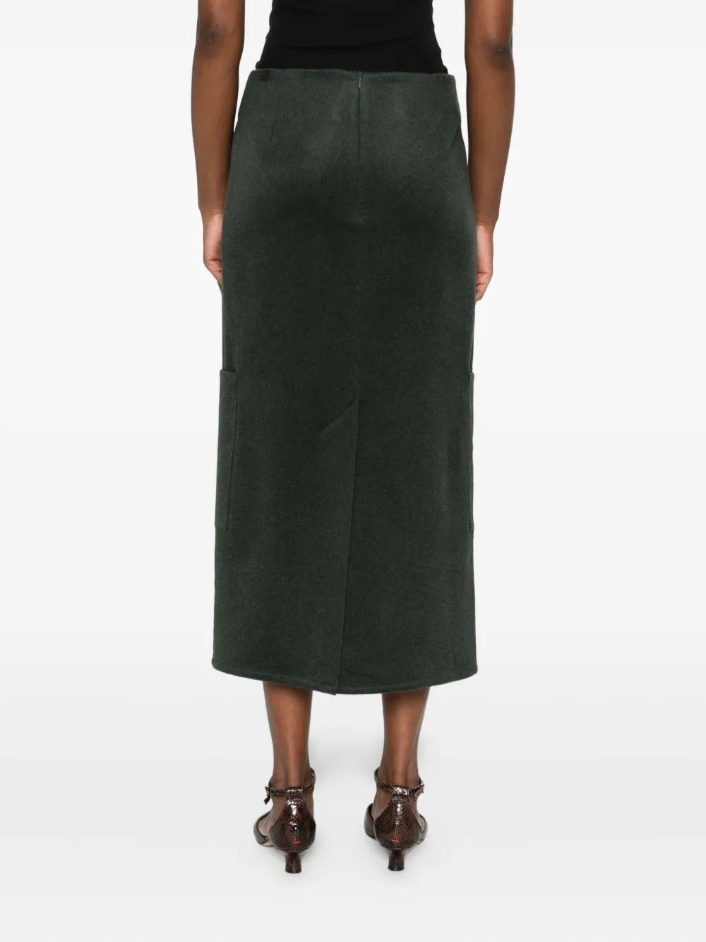 Alfie Valletta Midi Skirt In Green