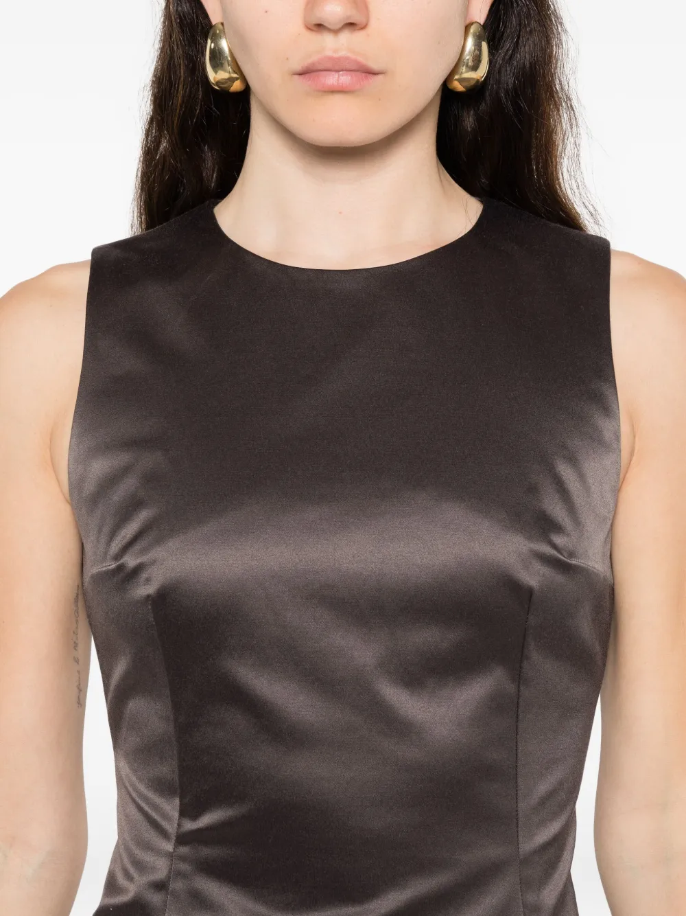 Alfie Nori Satin Mini Dress In Gold