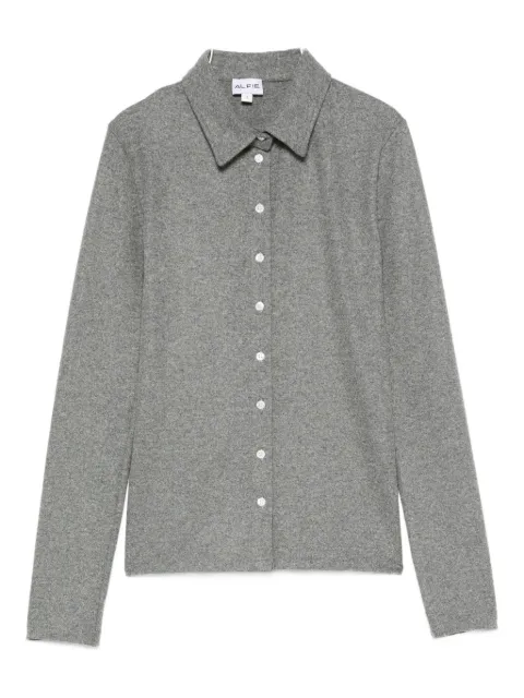 ALFIE fine-knit button-up shirt