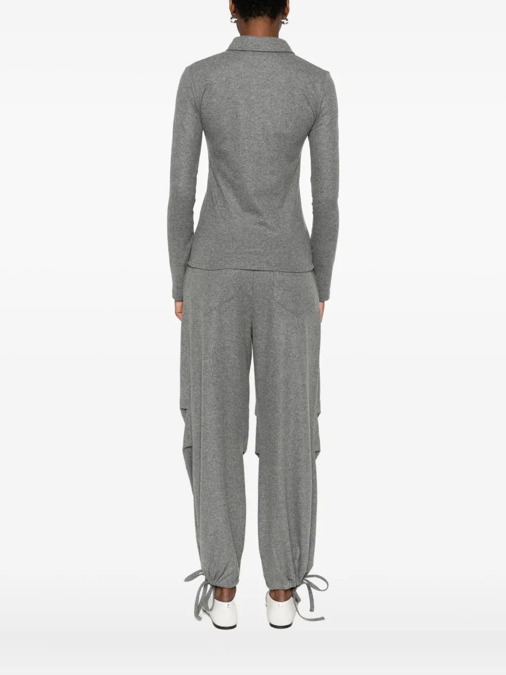Alfie Fine-knit Button-up Shirt In Gray
