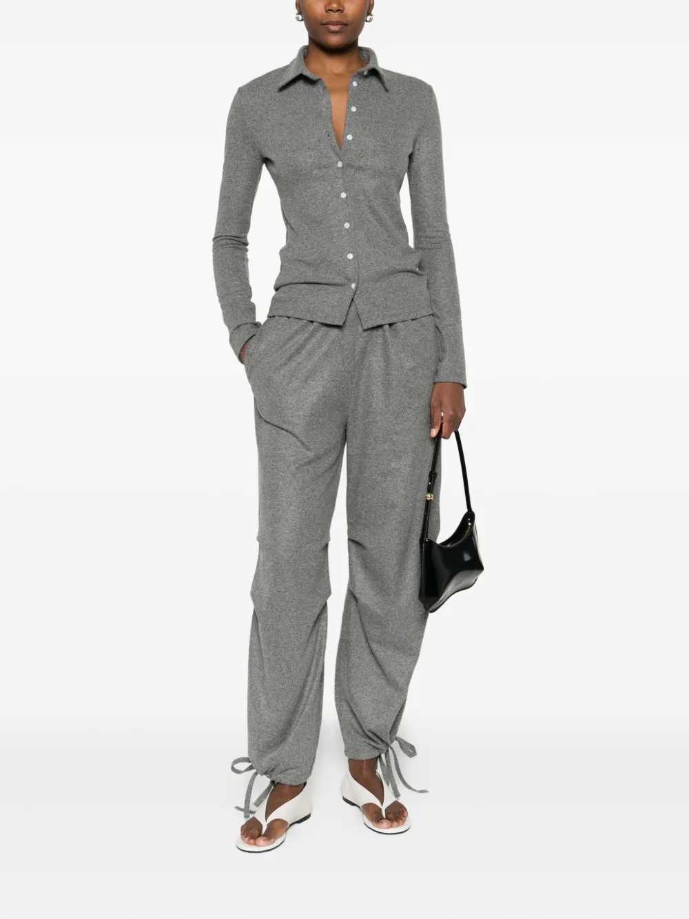 Alfie Grace Wide-leg Trousers In Gray