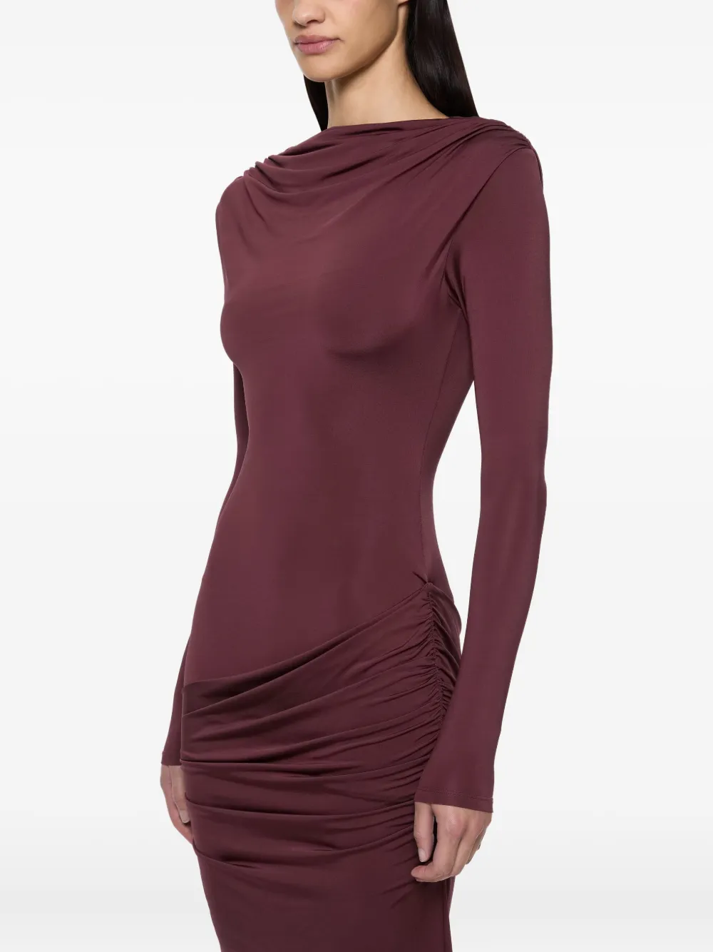 Paris Georgia Gedrapeerde maxi-jurk Rood