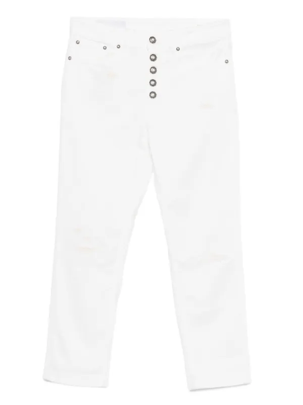 DONDUP Cropped Trousers White FARFETCH IN