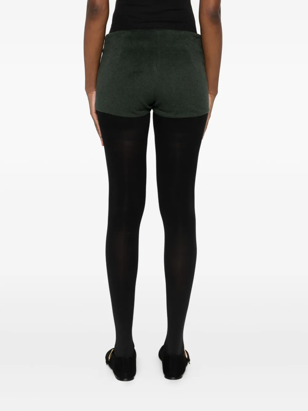 Alfie Fine-knit Mini Shorts In Green