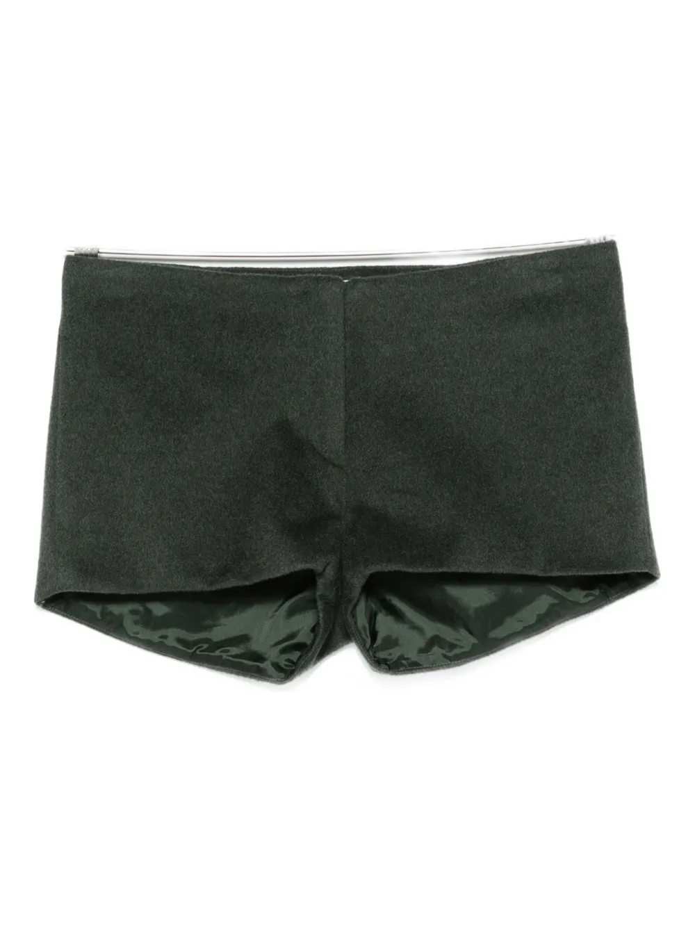 ALFIE fine-knit mini shorts | Green | Image 1