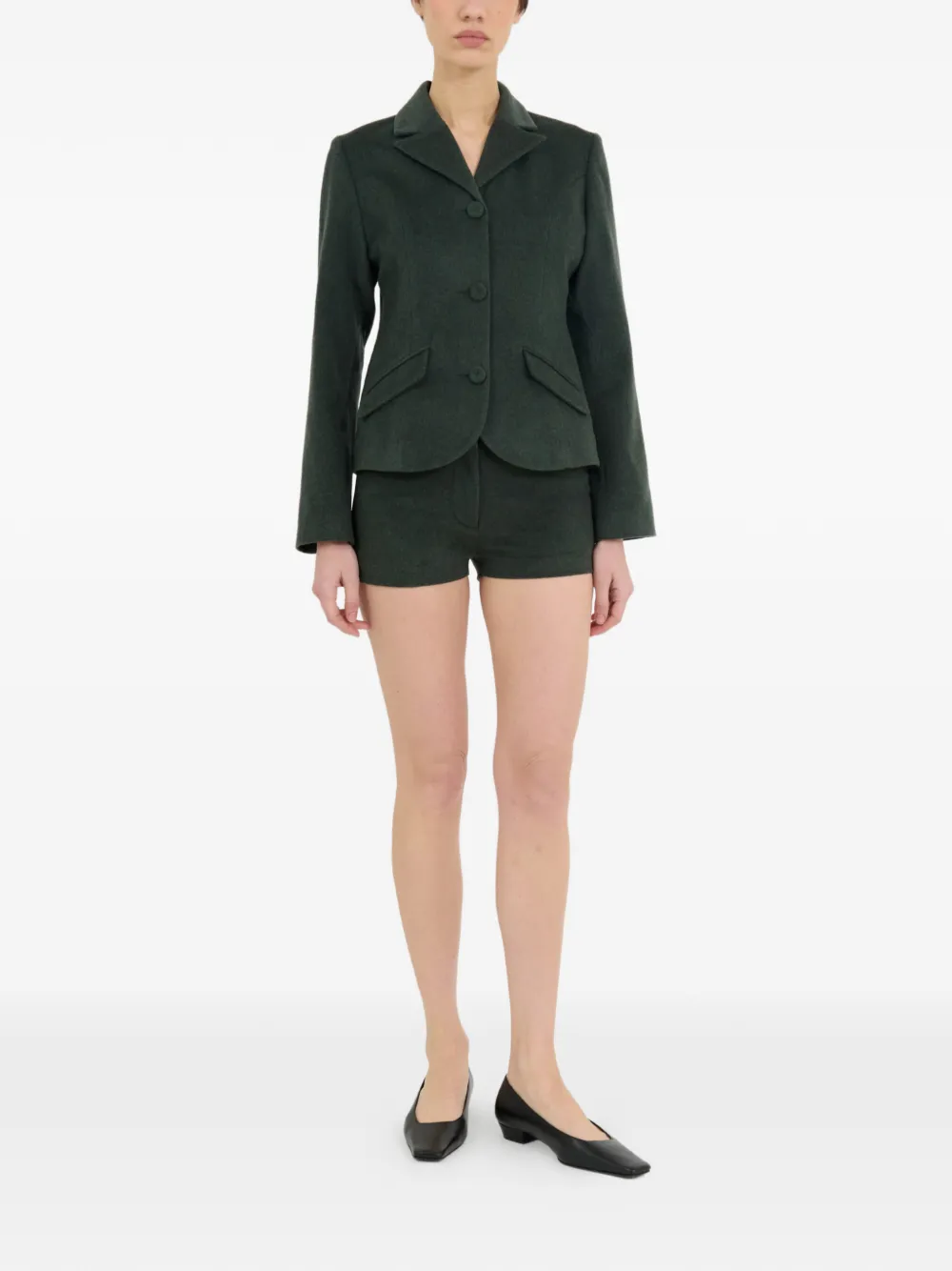  Alfie Fine-knit Mini Shorts - Green 