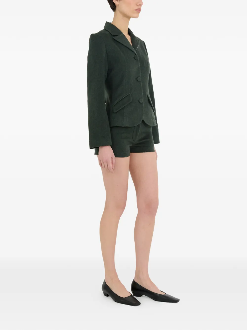  Alfie Fine-knit Mini Shorts - Green 