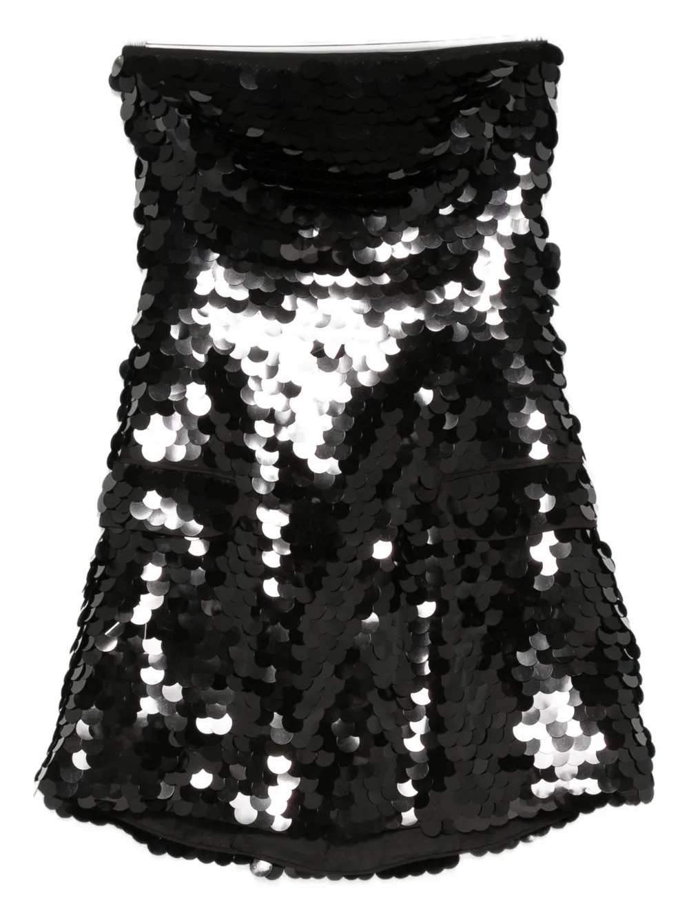 Paris Georgia Mermaid Sequin-embellished Mini Dress In Black