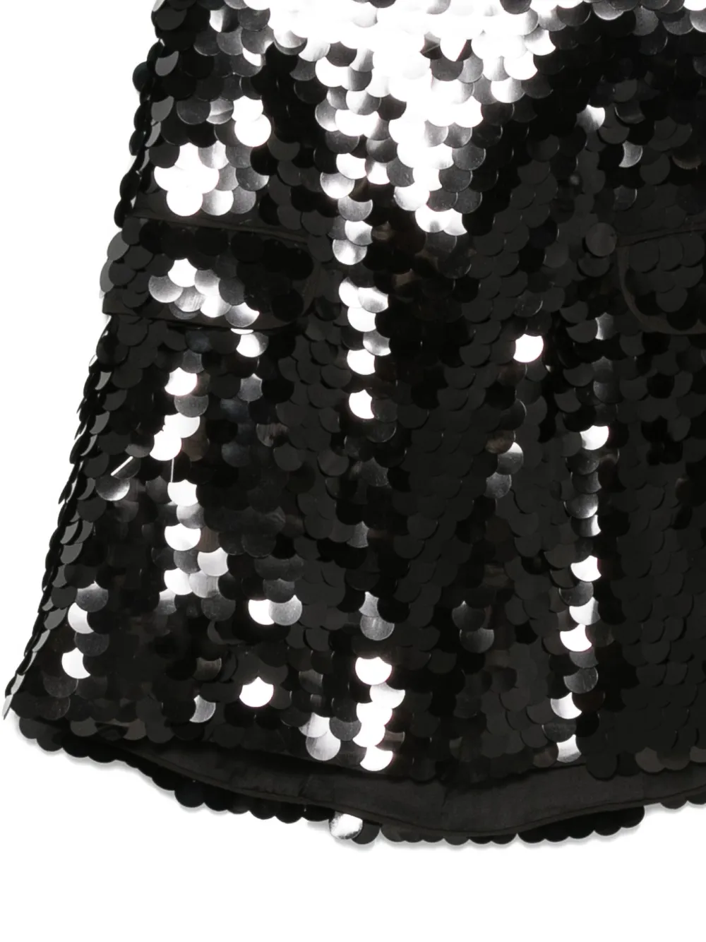 Paris Georgia Mermaid Sequin-embellished Mini Dress In Black