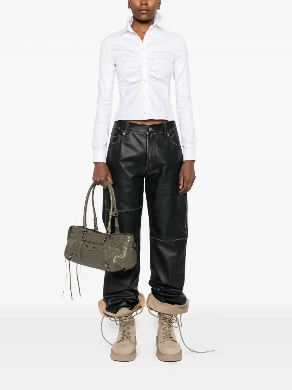 Balenciaga Blouse met ruches - Wit