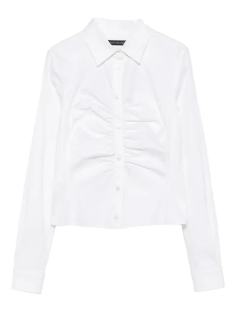 Balenciaga ruched long-sleeve shirt