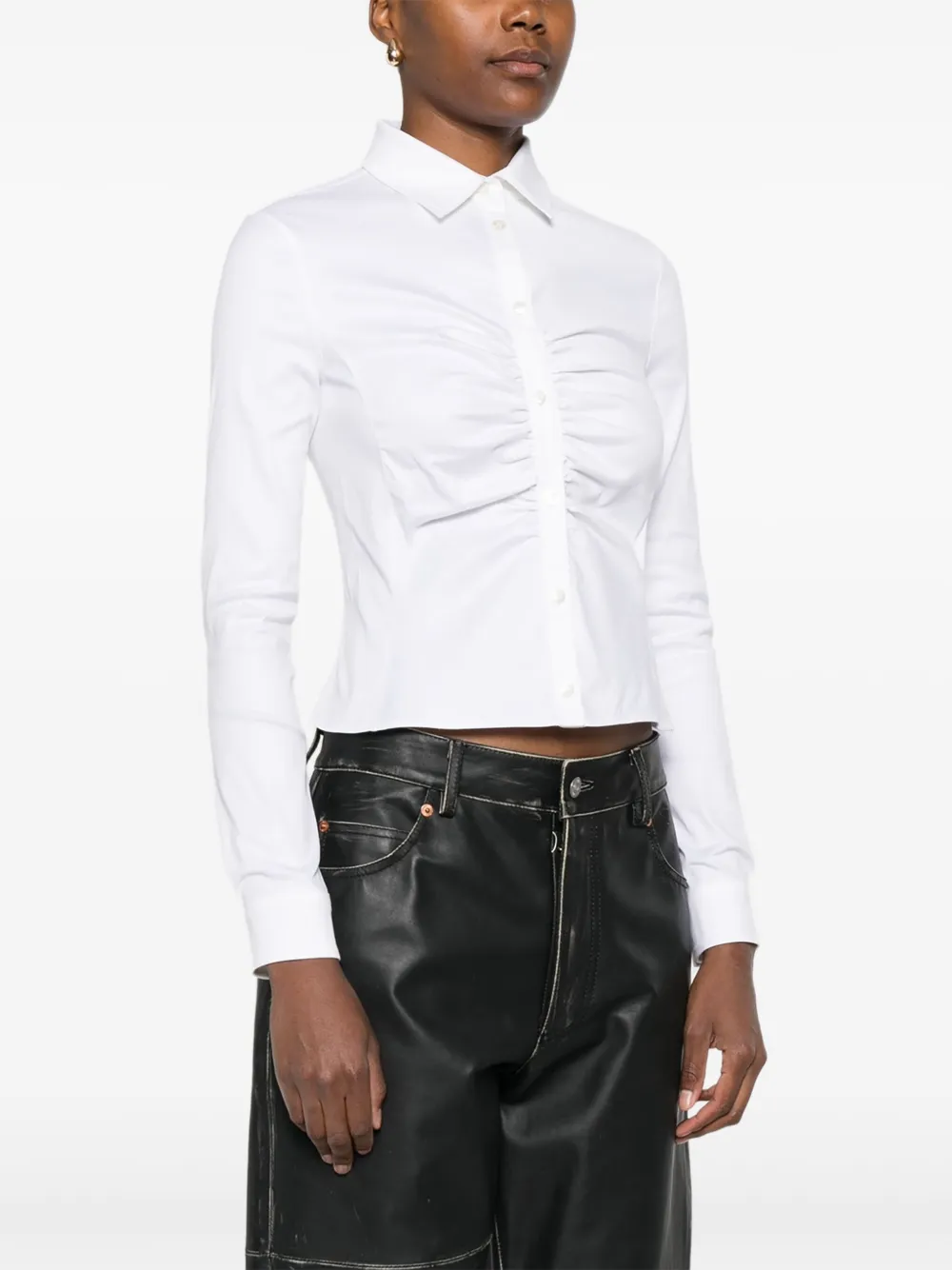 Balenciaga Blouse met ruches Wit
