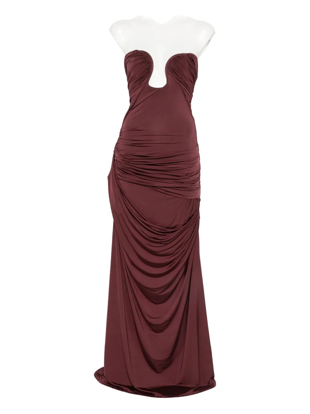 Paris Georgia Draped Maxi Dress In Brown