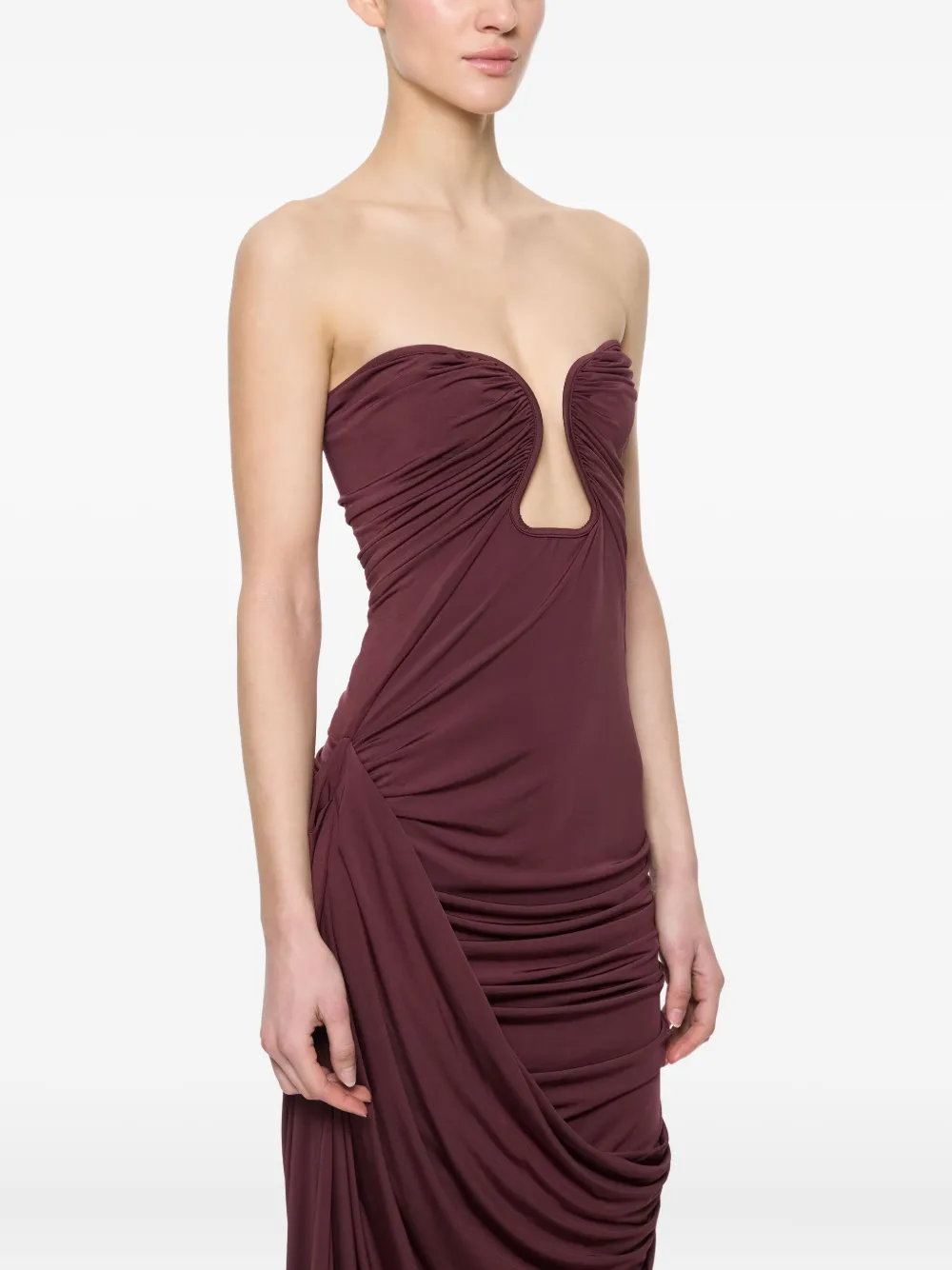 Paris Georgia Gedrapeerde maxi-jurk Rood