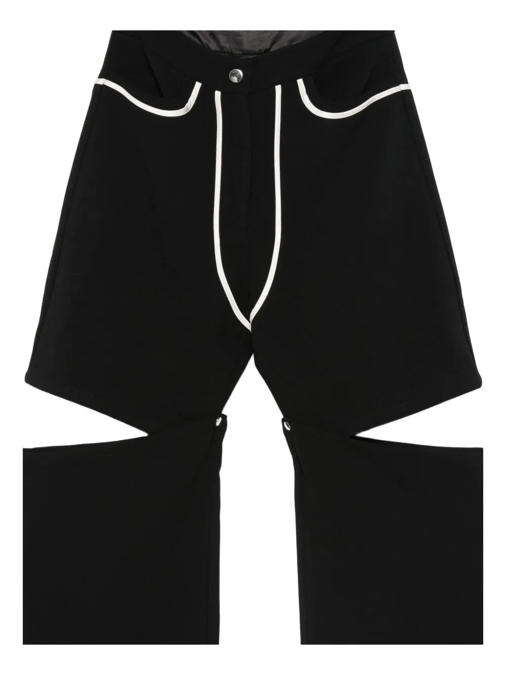 Paris Georgia Emelio Cut-out Trousers In Black