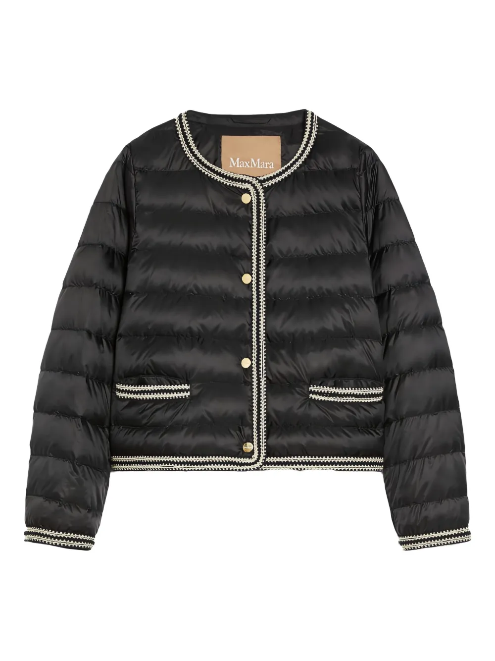 Max Mara Kate gewatteerd jack Zwart