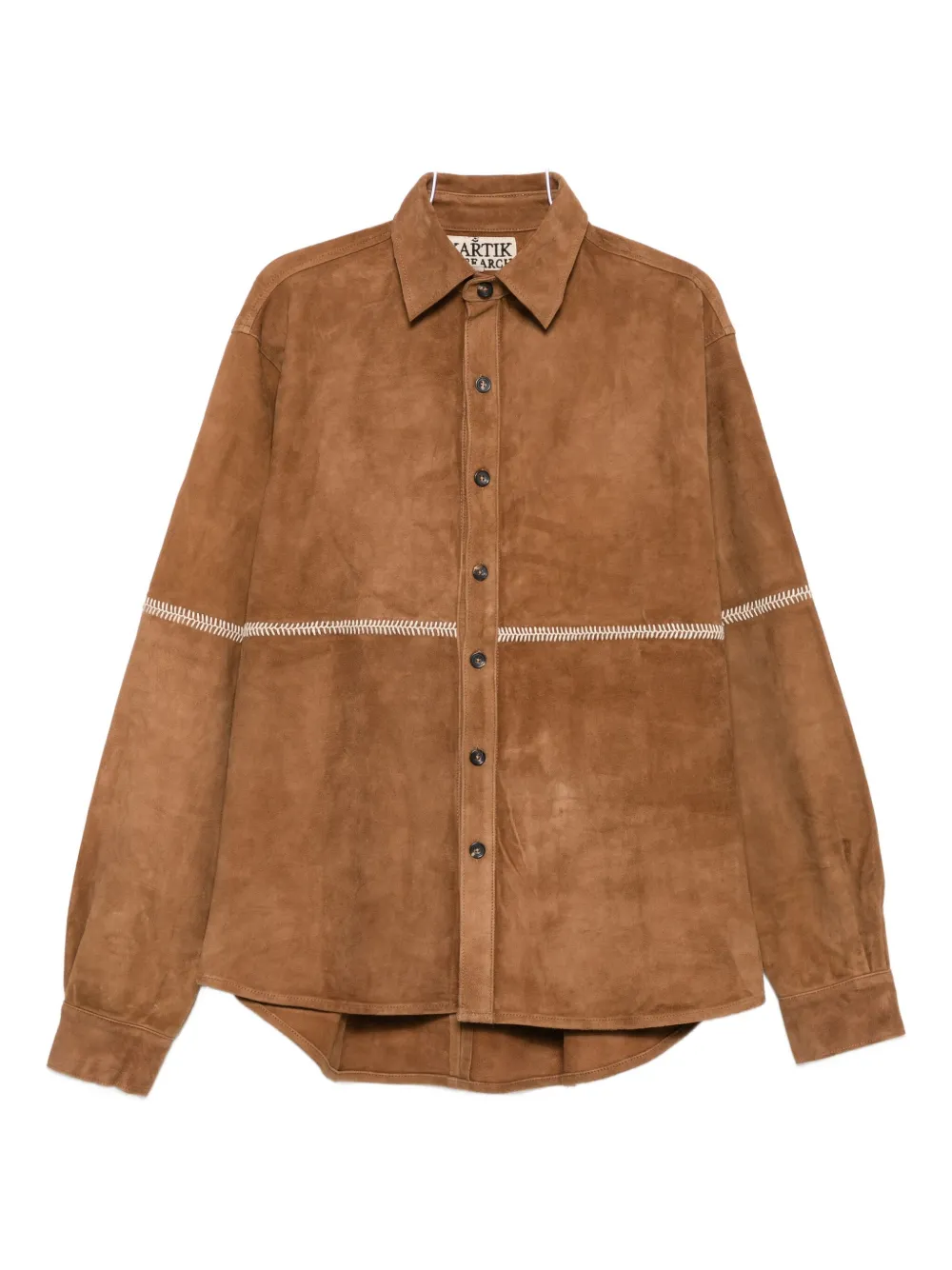 Kartik Research Rabari suede shirt - ブラウン Kartik Research Rabari suede shirt - ブラウン