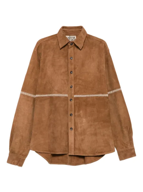 Kartik Research Rabari suede shirt