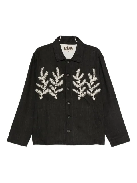 Kartik Research embroidered-sprig jacket