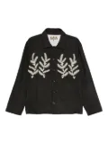 Kartik Research embroidered-sprig jacket - Grey