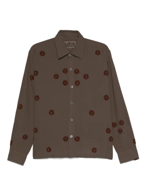Kartik Research embroidered floral shirt