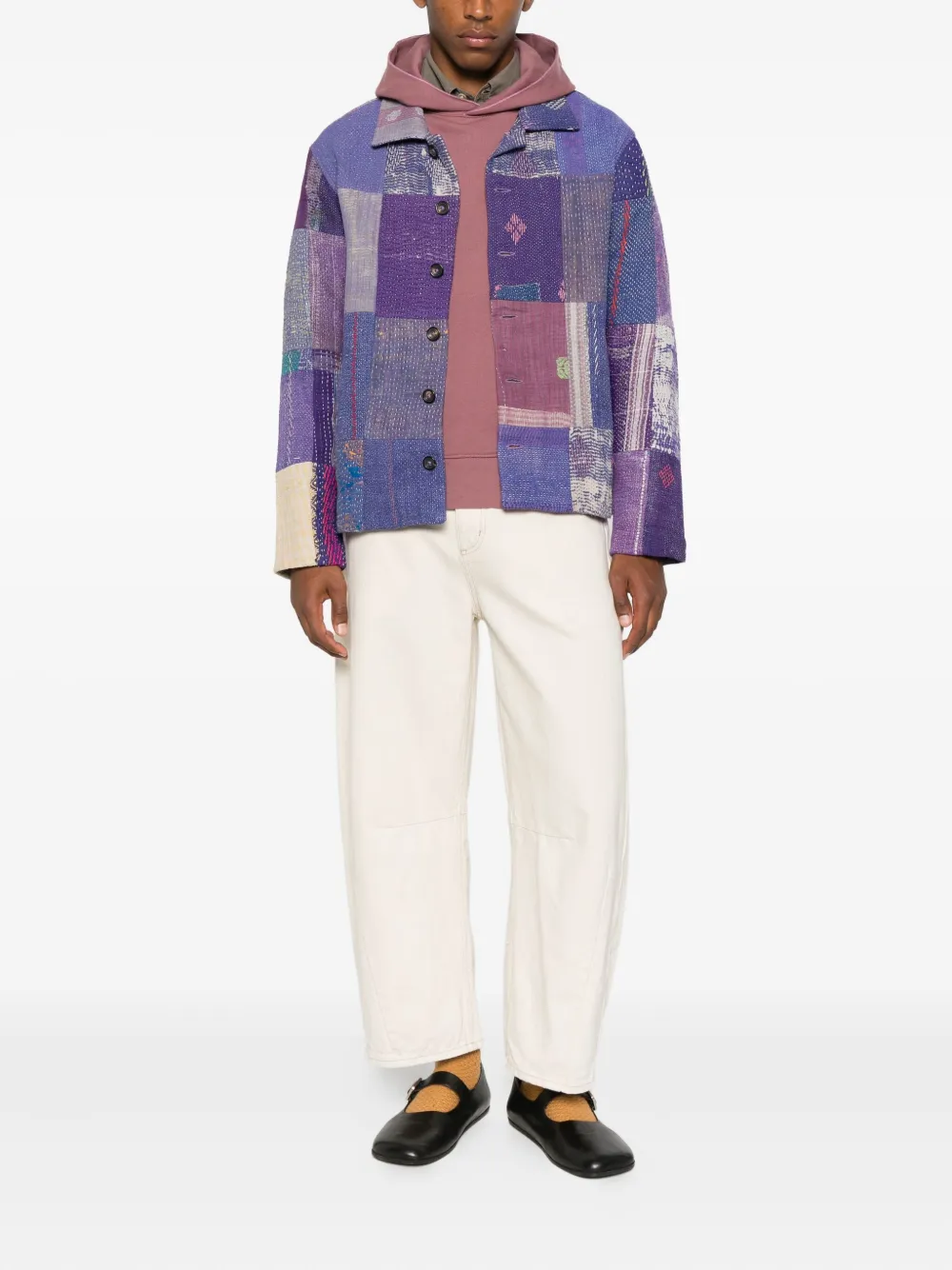 Kartik Research Kantha patchwork jacket | Shirt Jackets | Image 2