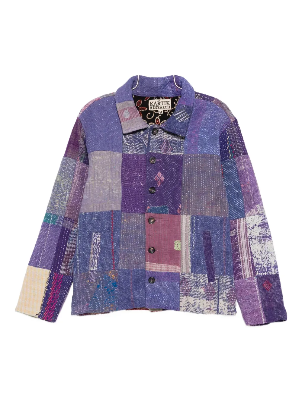 Kartik Research Kantha Patchwork Jacket In Multi
