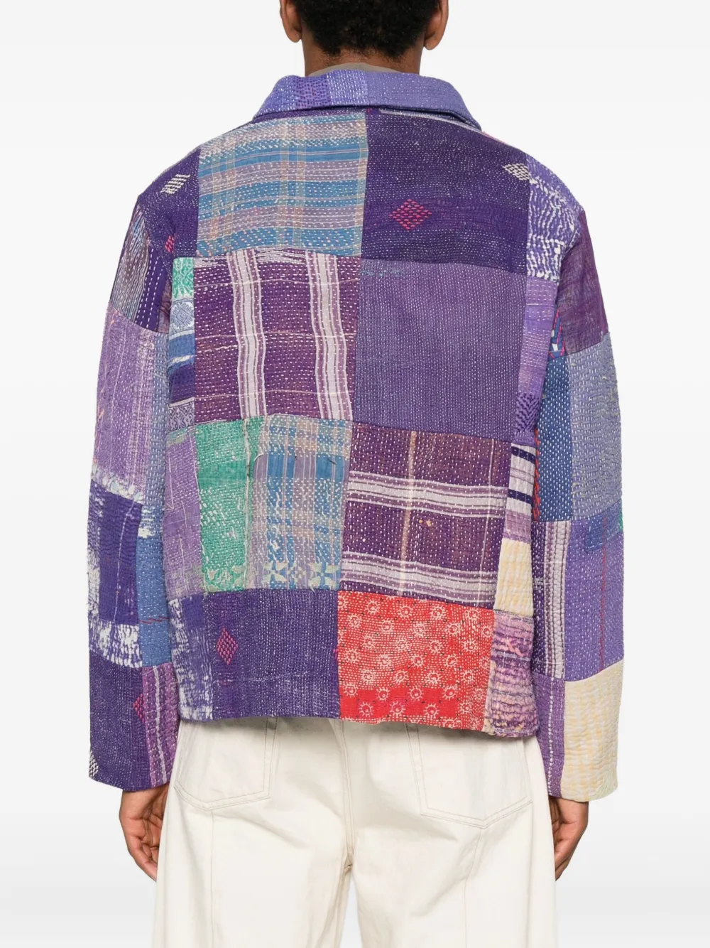 Kartik Research Kantha Patchwork Jacket In Multi