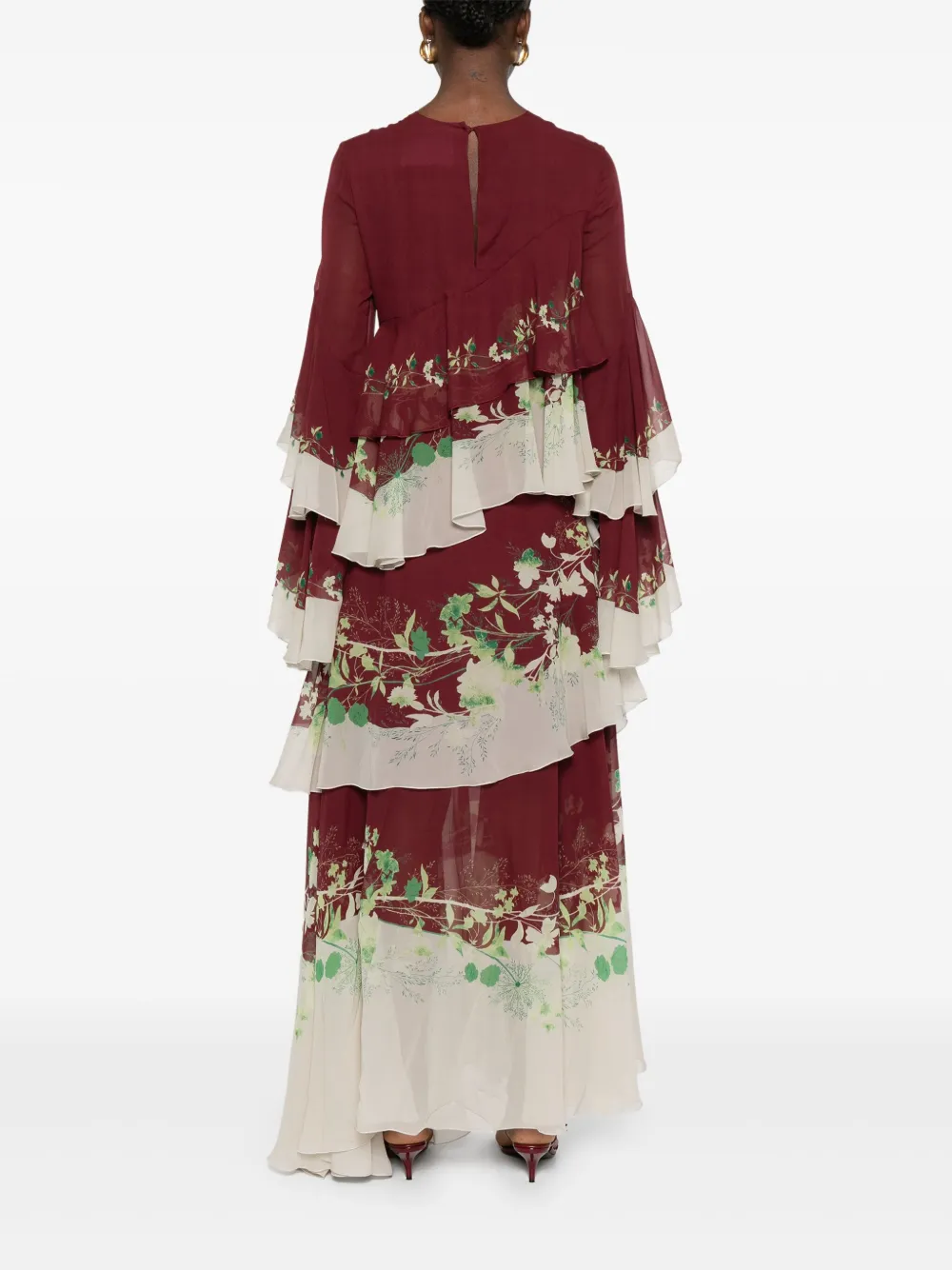 La DoubleJ Naiad jurk met bloemenprint Rood