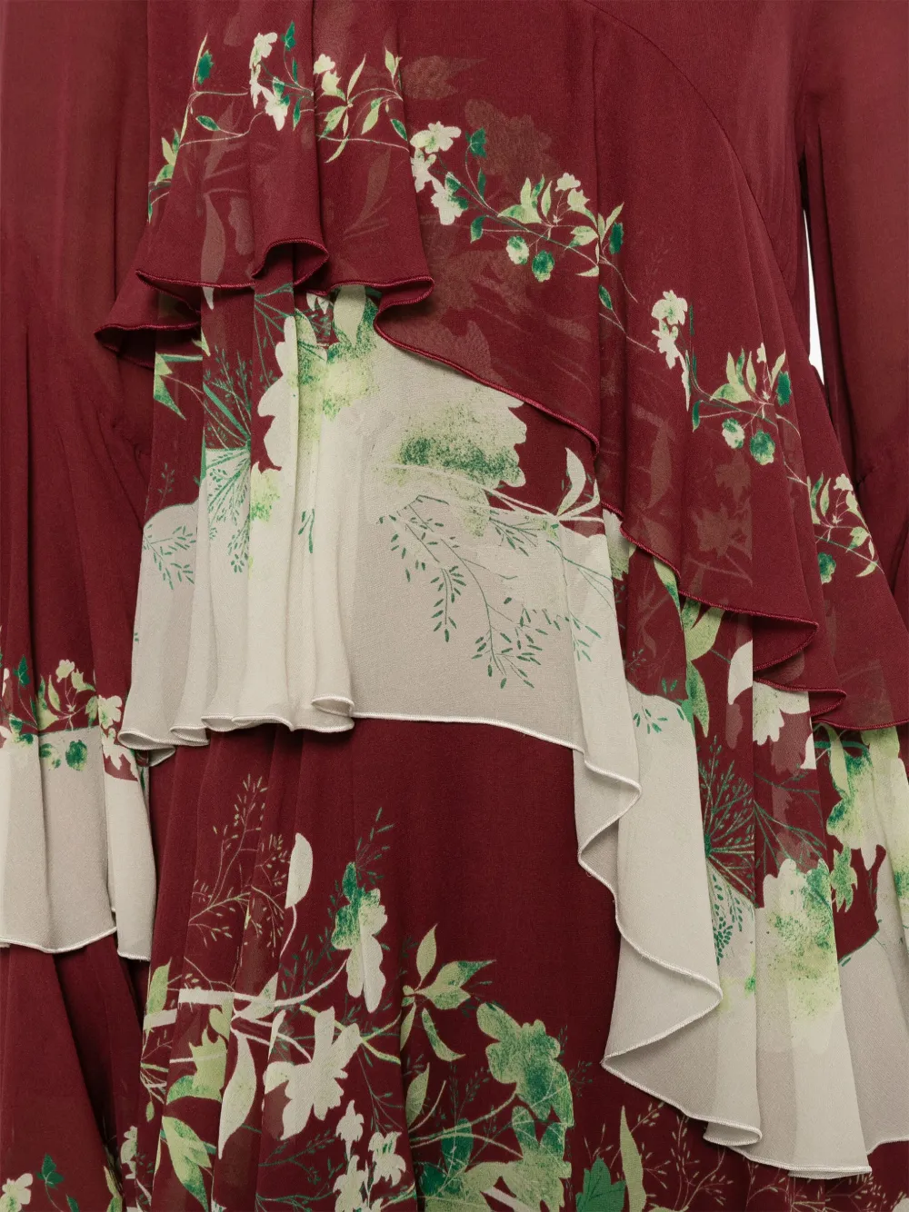 La DoubleJ Naiad jurk met bloemenprint Rood