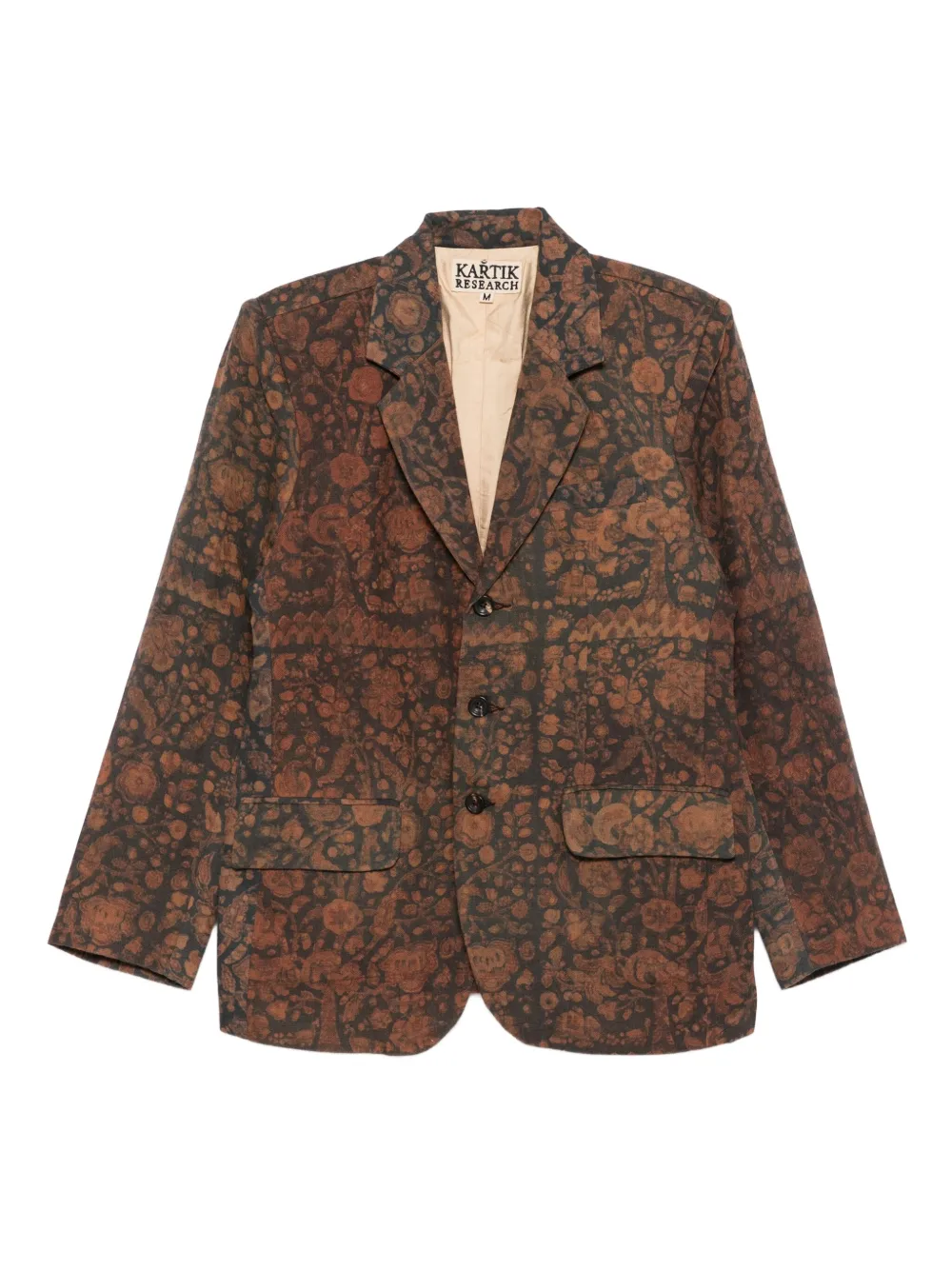 Kartik Research floral-pattern blazer | Brown | Image 1