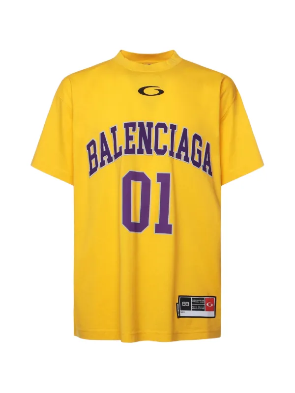 Balenciaga Basketball Tシャツ | イエロー | FARFETCH JP
