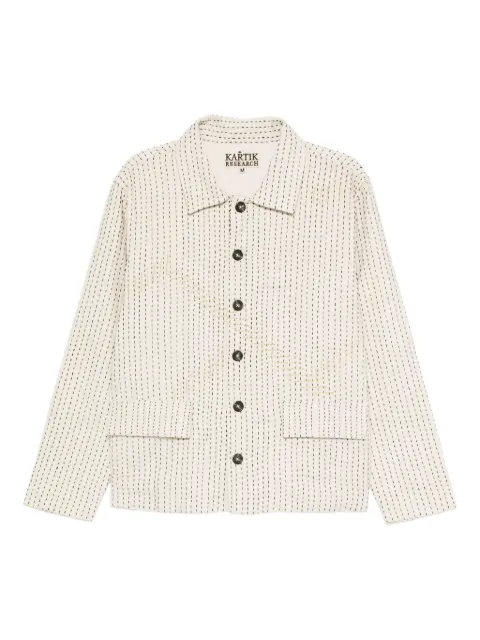 Kartik Research kantha-embroidered button jacket