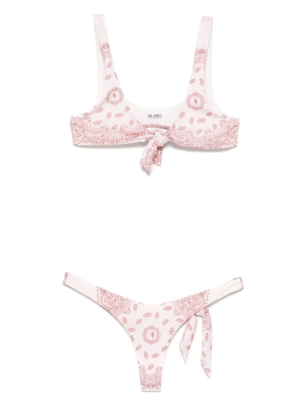 The Attico paisley-print bikini | Pink | Image 1
