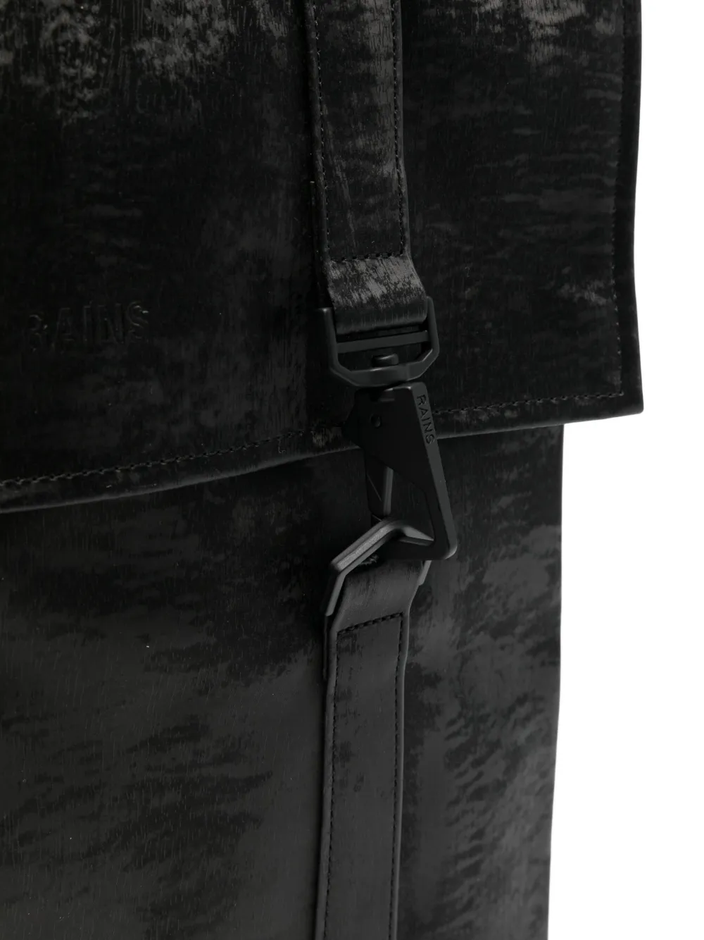 Rains Msn Debossed-logo Mini Backpack In Black
