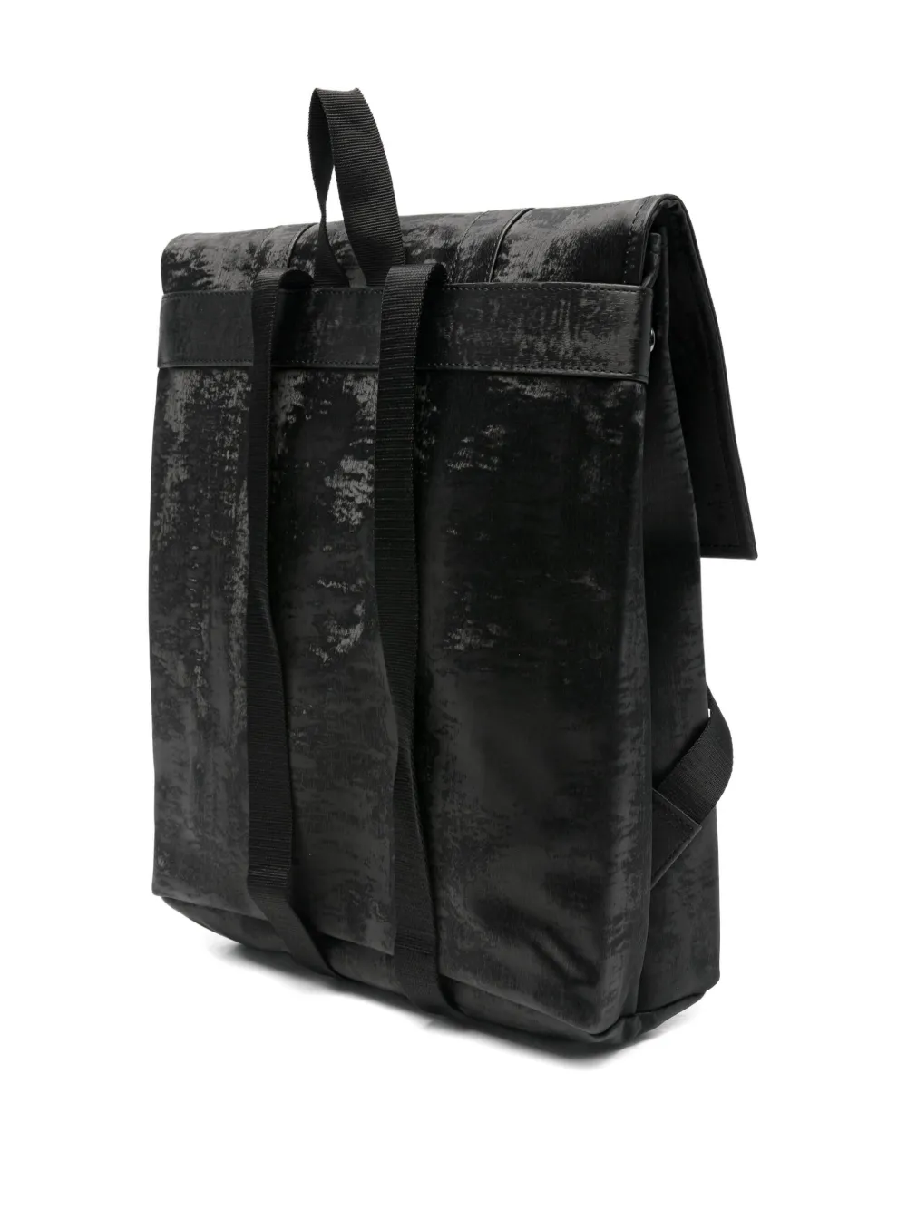 Rains Msn Debossed-logo Mini Backpack In Black