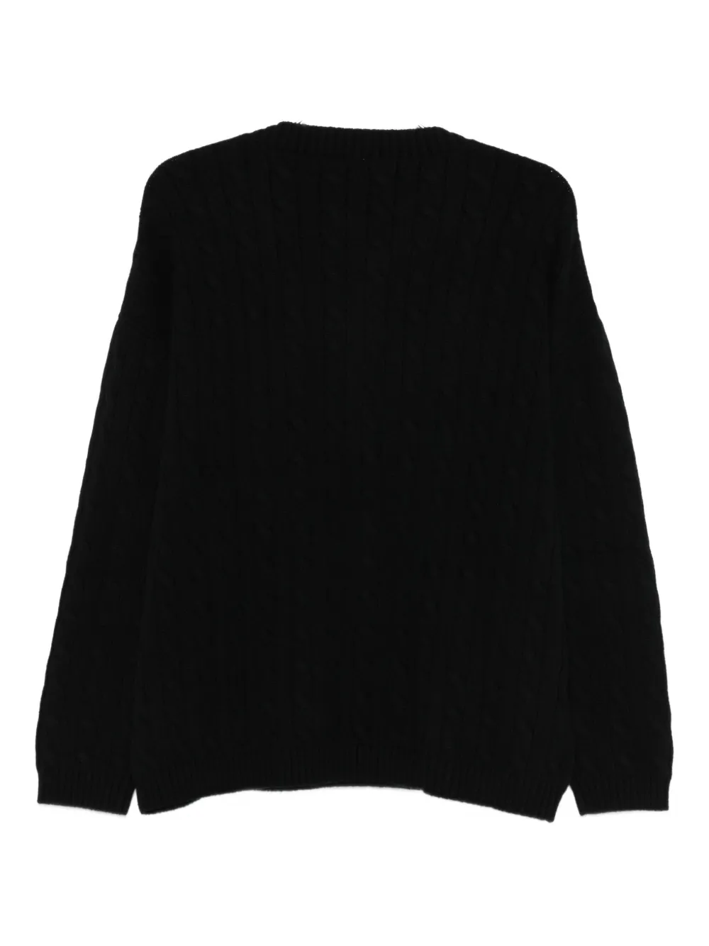 Glass Cypress cable-knit sweater - Zwart